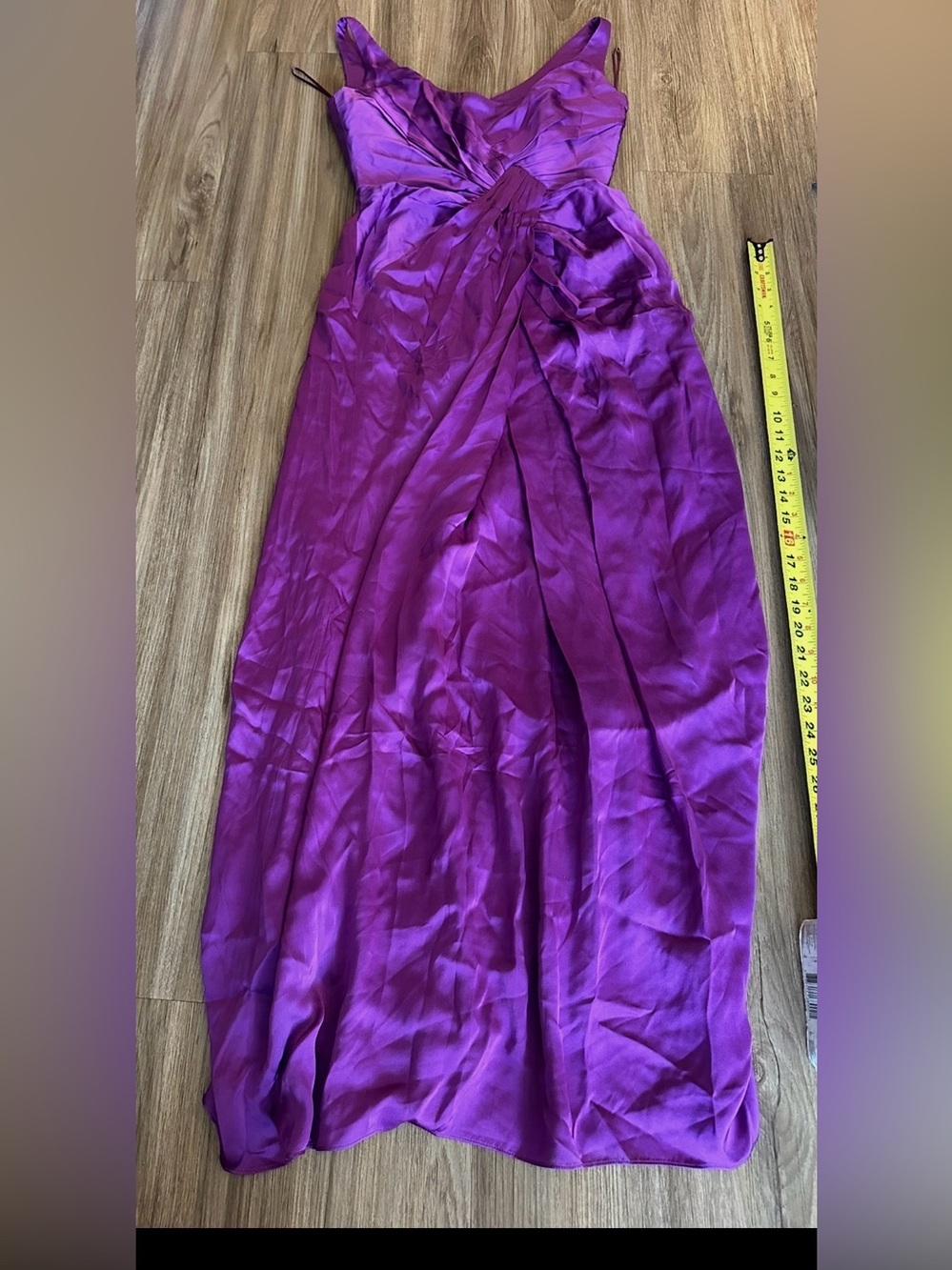 Stella McCartney Vibrant Purple Satin Maxi dress